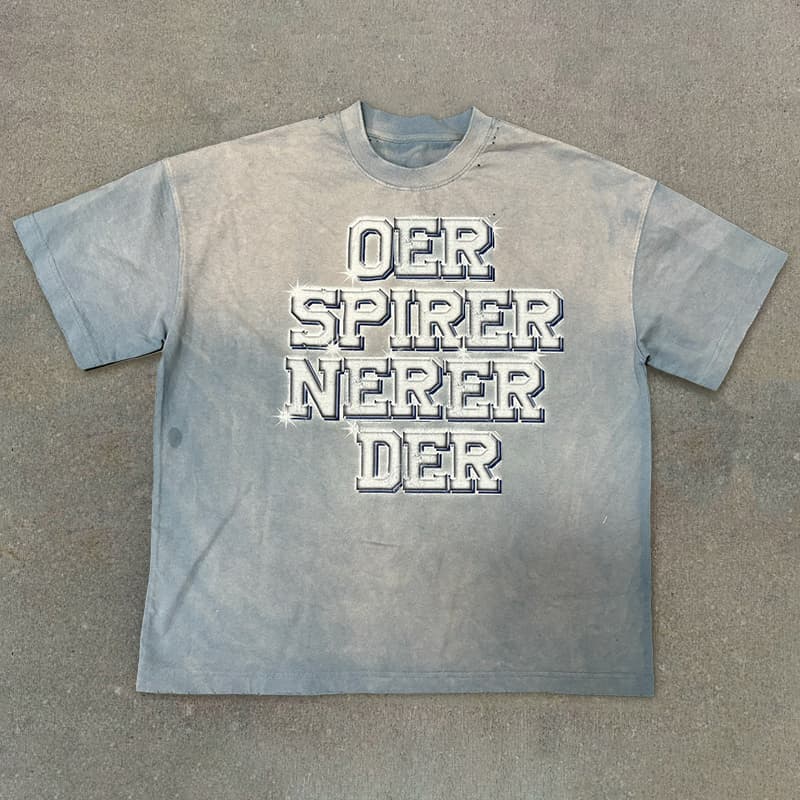 Custom Manufacturer Tshirts 100% Cotton Drop Shoulder Crew Neck Heavy Sun Faded Acid Washed T-shirts for Men