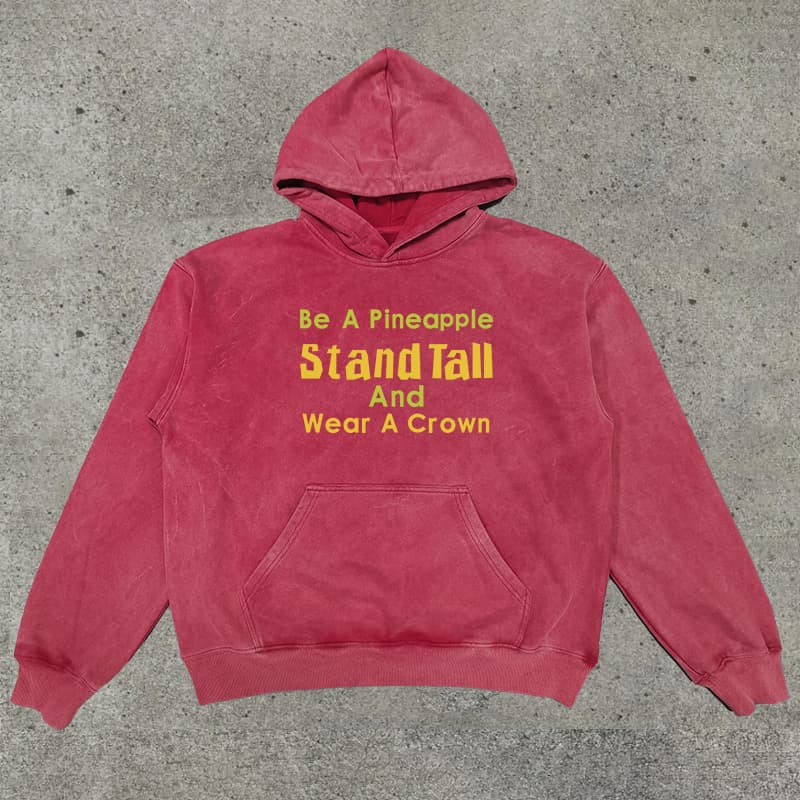 Custom Hoodie Sun FadedHoodie Screen Print Washed Hoodie with Acid Wash Effect for Men