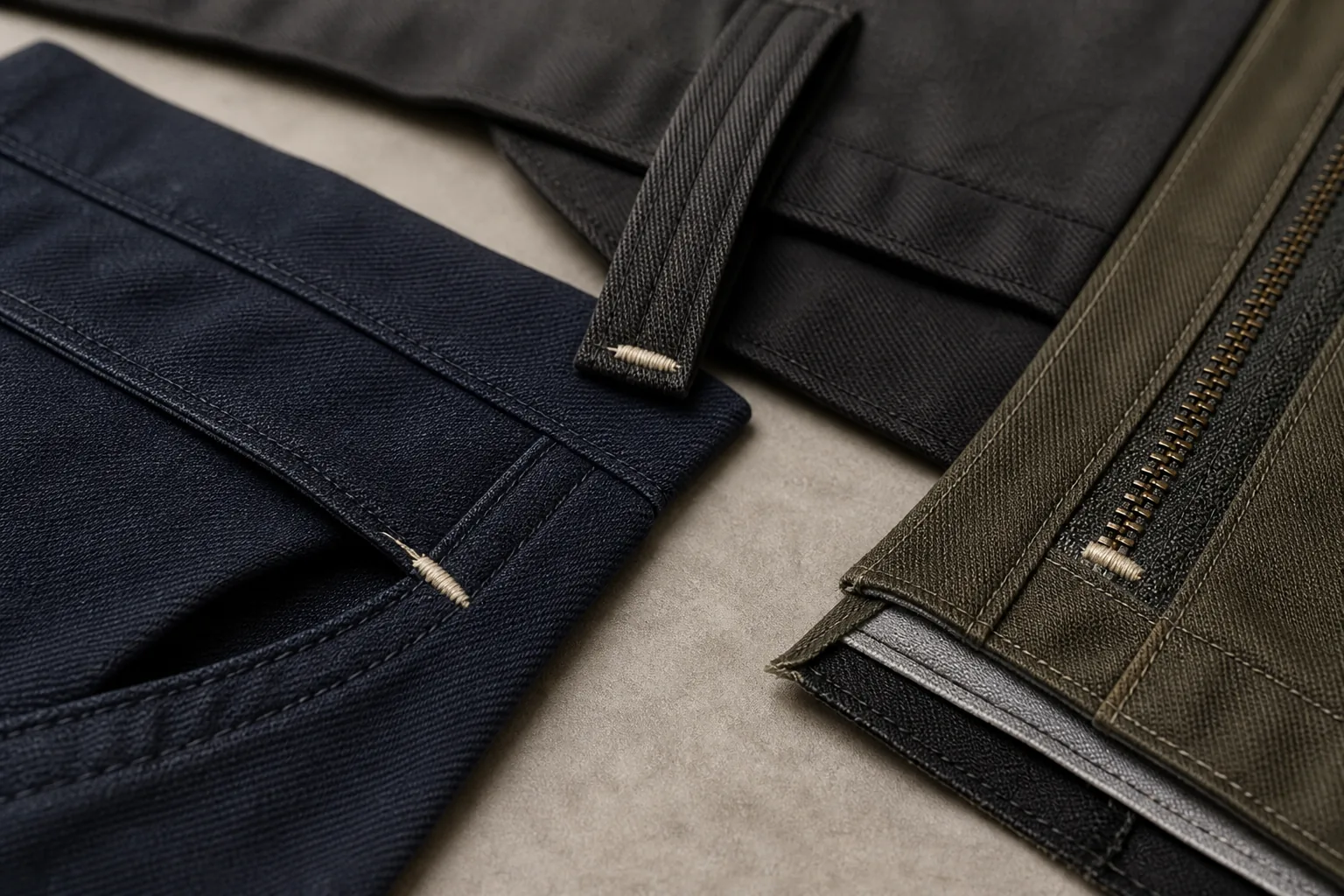 Bartack Stitch and Stress-Point Reinforcement in Clothing