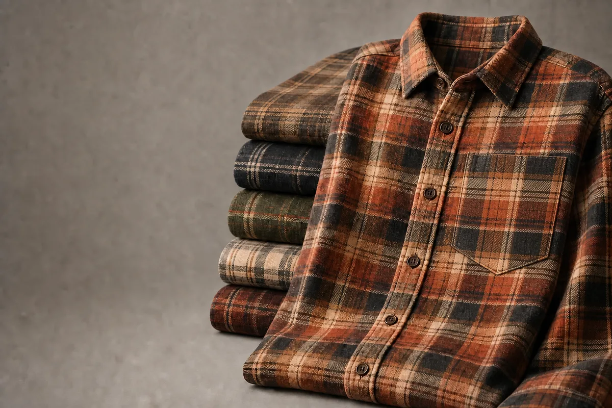 Custom Flannel and Plaid Shirt Manufacturing: Weights, Washes, Pattern Matching