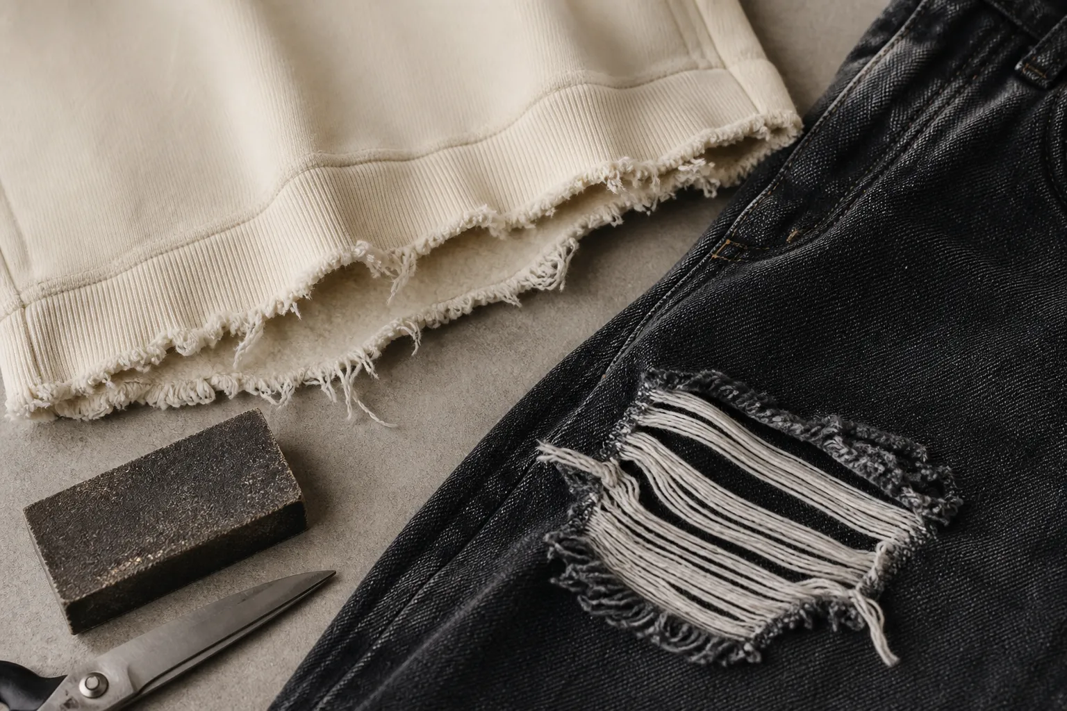 How Are Jeans Distressed? Rips, Raw Hems and Damage