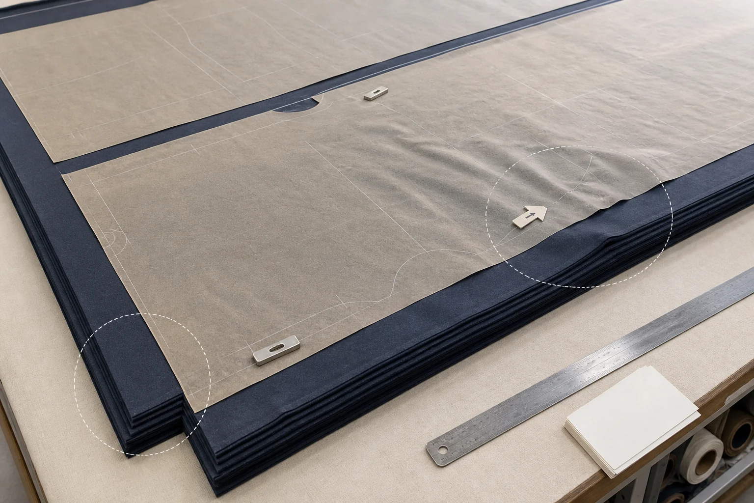 Fabric Spreading Defects Before Garment Cutting