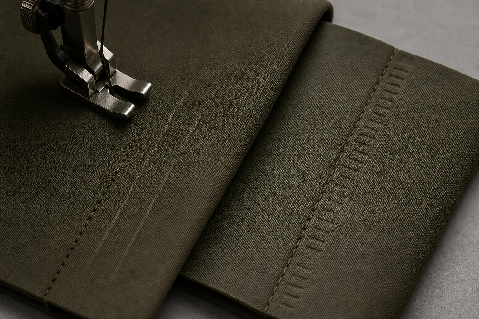 Presser-Foot and Feed-Dog Marks in Garment Sewing
