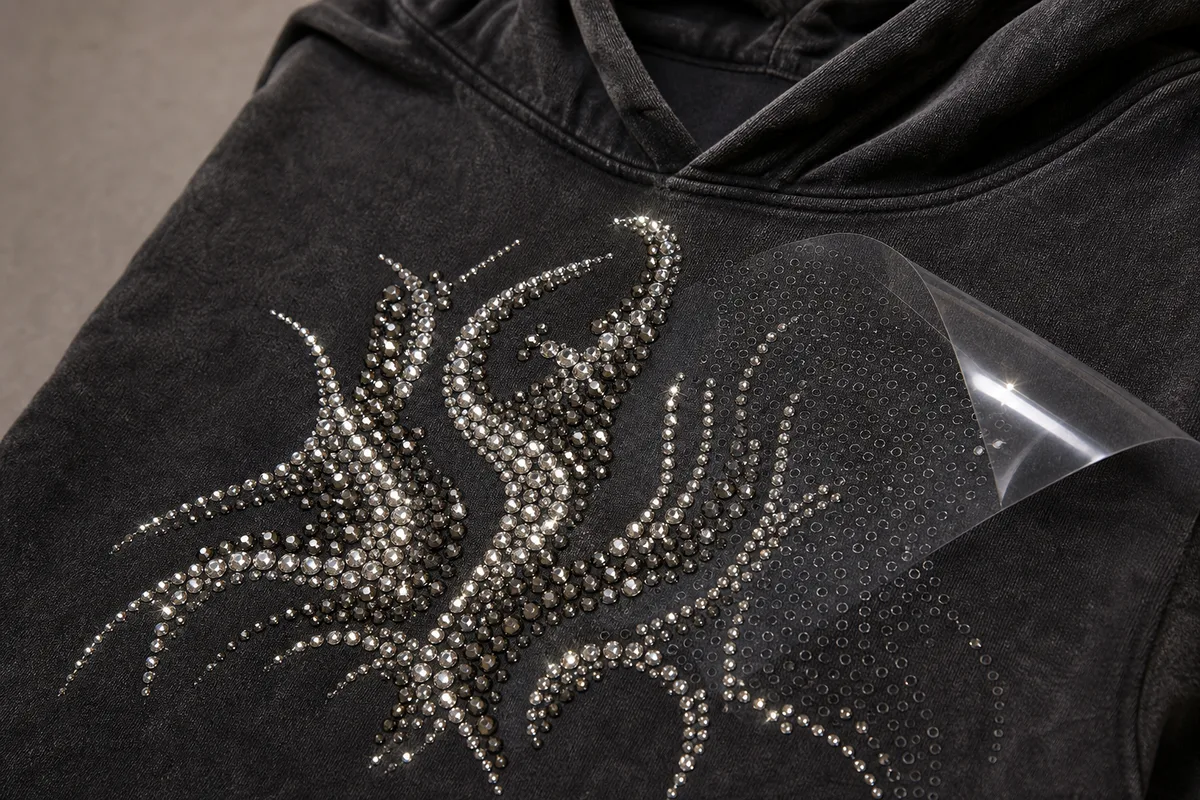 Rhinestone Hoodies and Tees: Hotfix Stones, Quality Tiers, and How Bling Survives the Wash